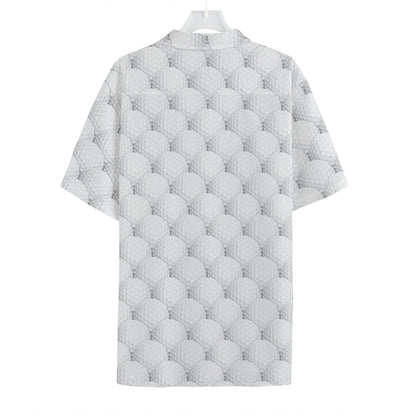 Golf Ball Pattern Print Hawaiian Shirt