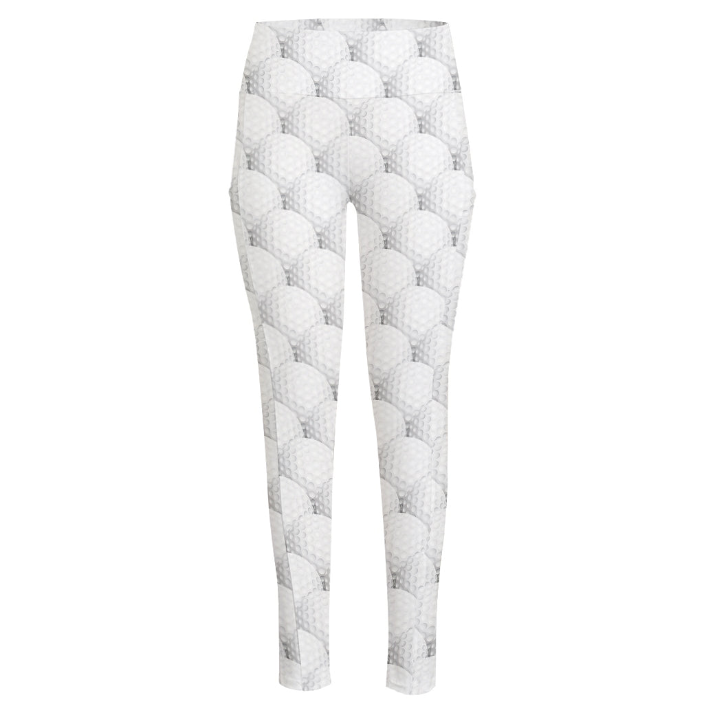 Golf Ball Pattern Print High-Waisted Pocket Leggings