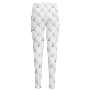 Golf Ball Pattern Print High-Waisted Pocket Leggings