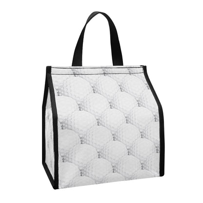Golf Ball Pattern Print Insulated Lunch Tote