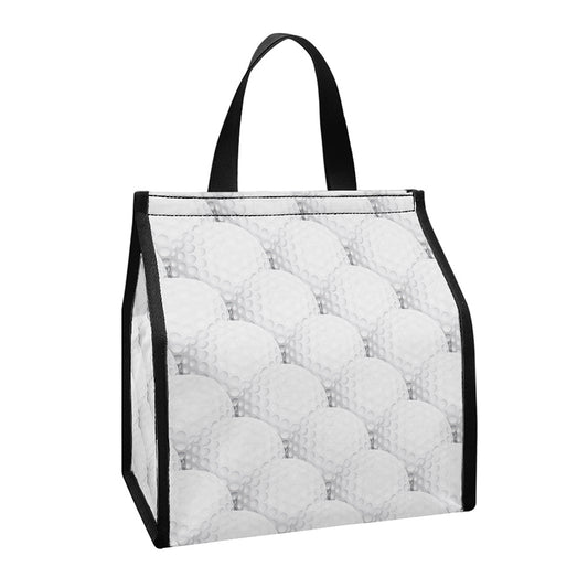 Golf Ball Pattern Print Insulated Lunch Tote