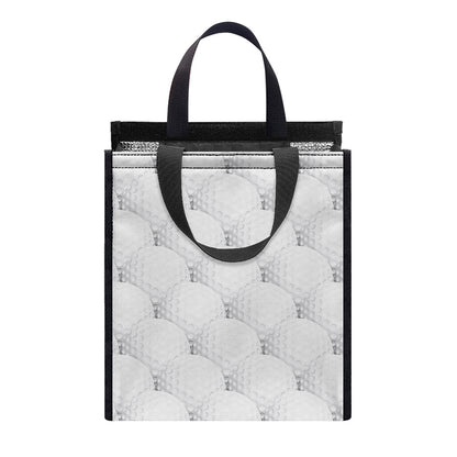 Golf Ball Pattern Print Insulated Lunch Tote