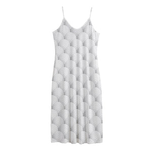 Golf Ball Pattern Print Jersey Midi Cami Dress