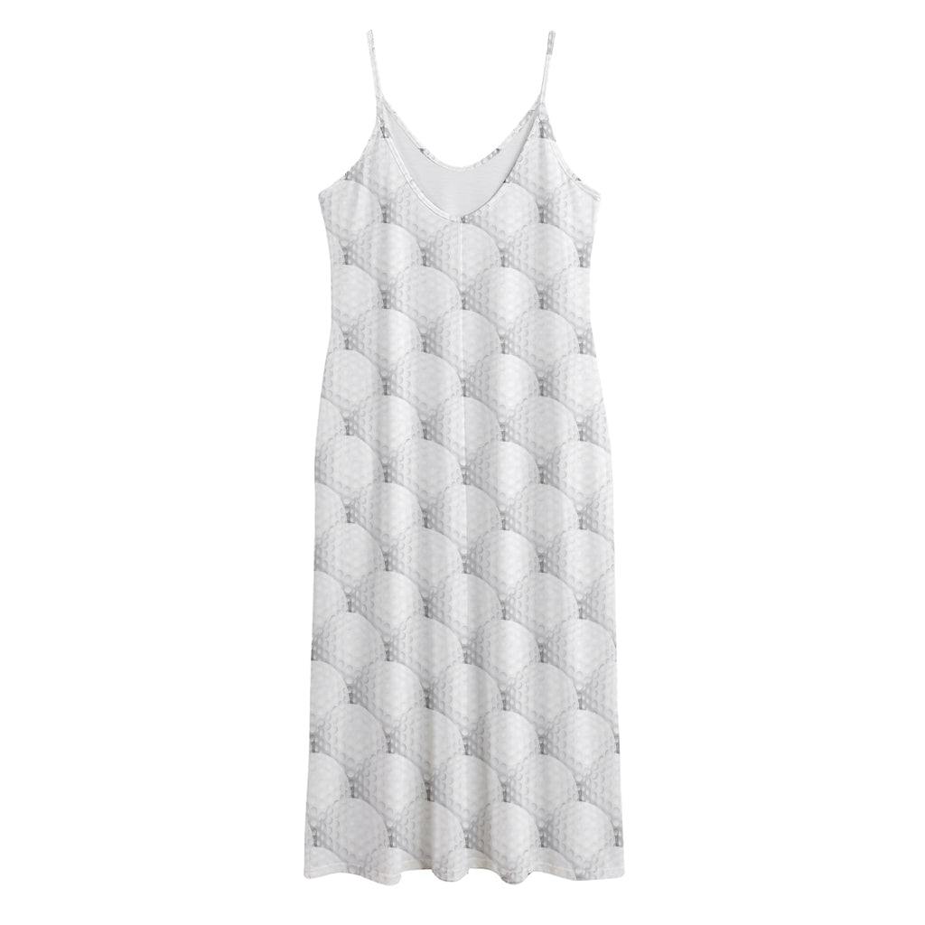 Golf Ball Pattern Print Jersey Midi Cami Dress