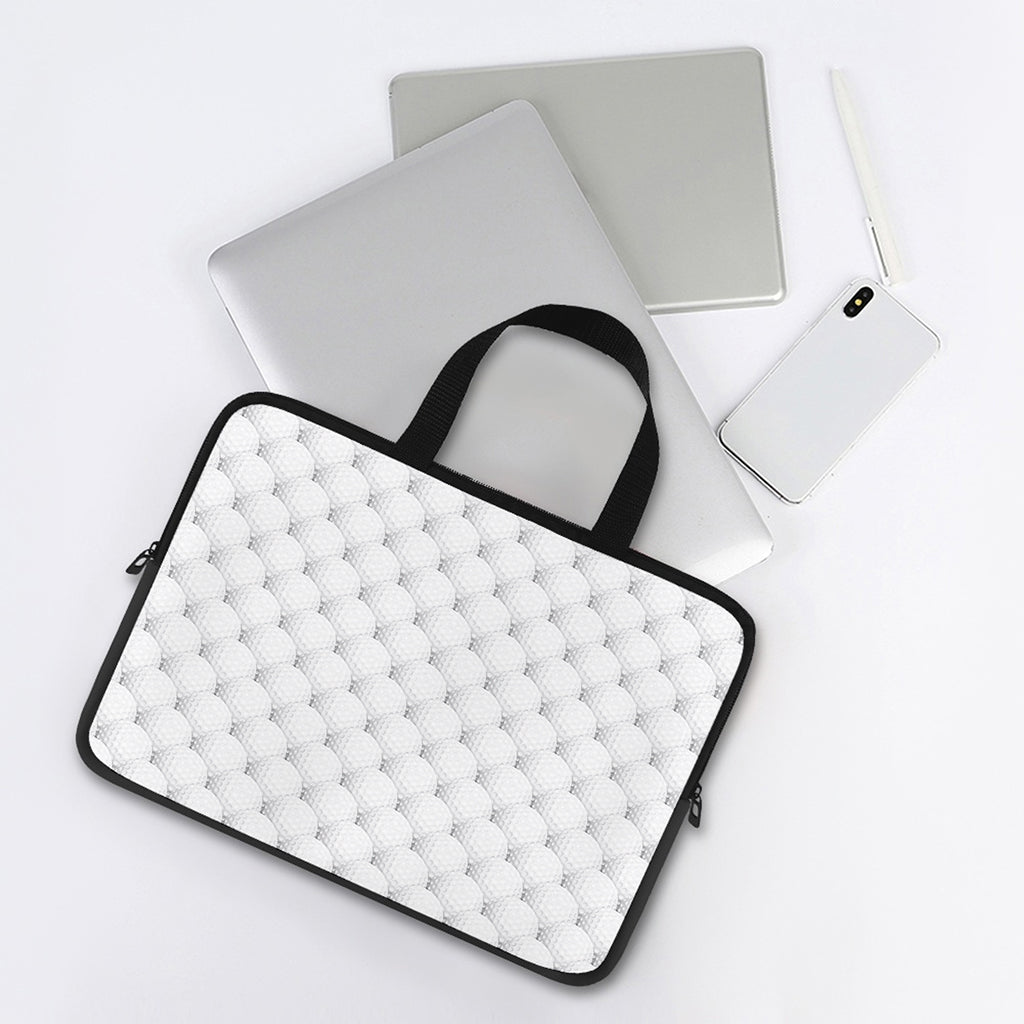 Golf Ball Pattern Print Laptop Sleeve With Handle