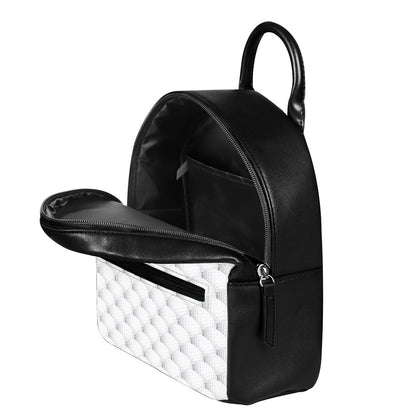 Golf Ball Pattern Print Leather Backpack