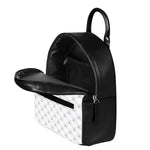Golf Ball Pattern Print Leather Backpack