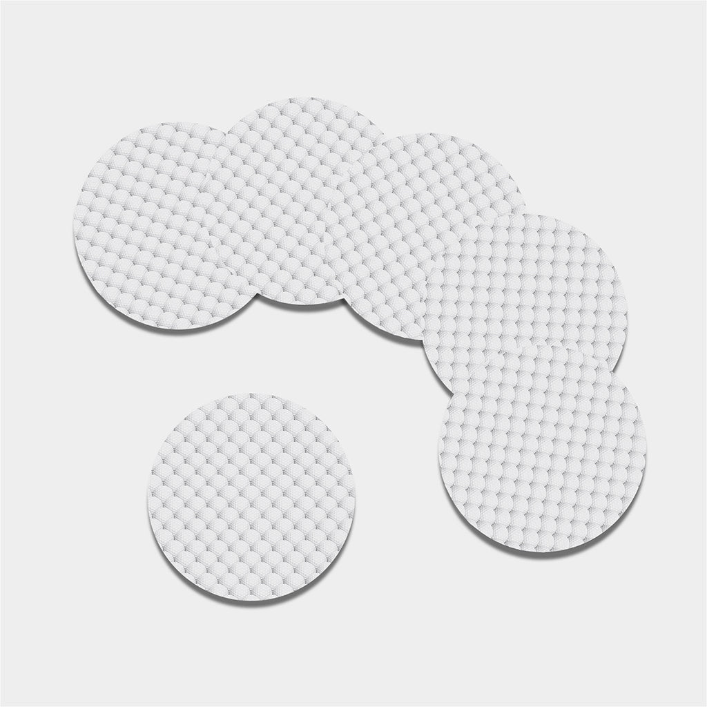 Golf Ball Pattern Print Leather Coaster Set