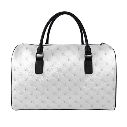 Golf Ball Pattern Print Leather Duffle Bag