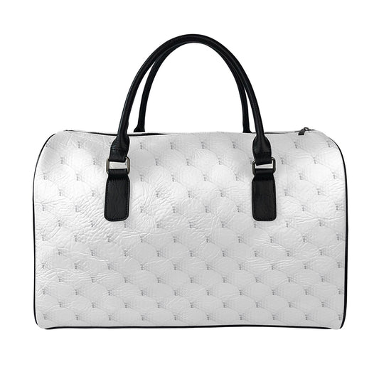 Golf Ball Pattern Print Leather Duffle Bag