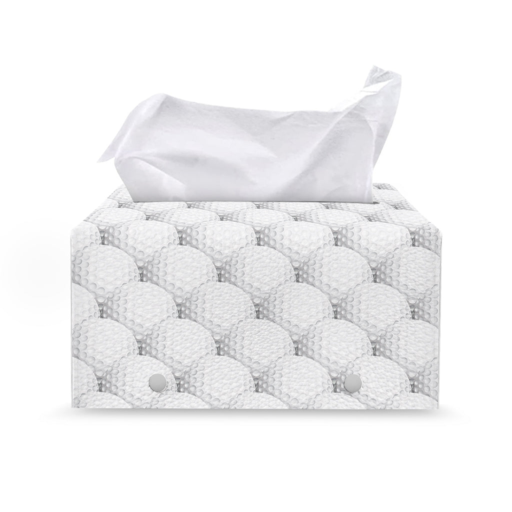 Golf Ball Pattern Print Leather Tissue Box Cover