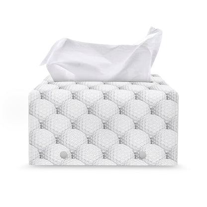 Golf Ball Pattern Print Leather Tissue Box Cover