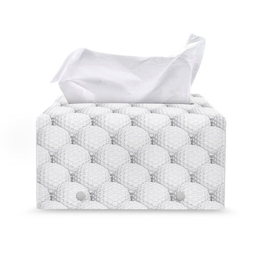 Golf Ball Pattern Print Leather Tissue Box Cover