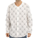 Golf Ball Pattern Print Long Sleeve Baseball Jersey