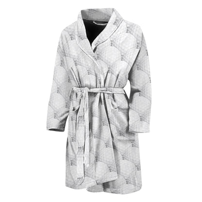 Golf Ball Pattern Print Men's Bathrobe