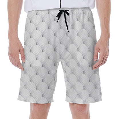 Golf Ball Pattern Print Men's Beach Shorts