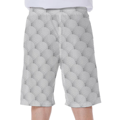 Golf Ball Pattern Print Men's Beach Shorts