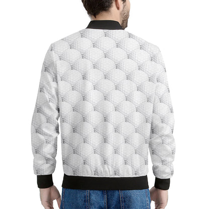 Golf Ball Pattern Print Men's Bomber Jacket