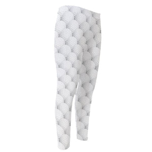 Golf Ball Pattern Print Men's Compression Pants