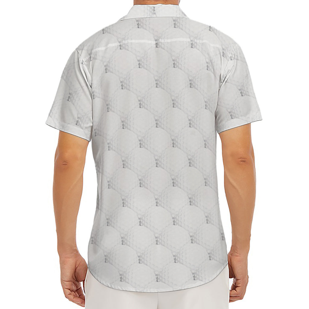 Golf Ball Pattern Print Men's Deep V-Neck Shirt