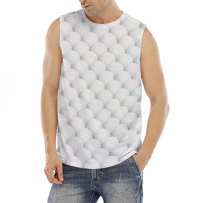 Golf Ball Pattern Print Men's Fitness Tank Top