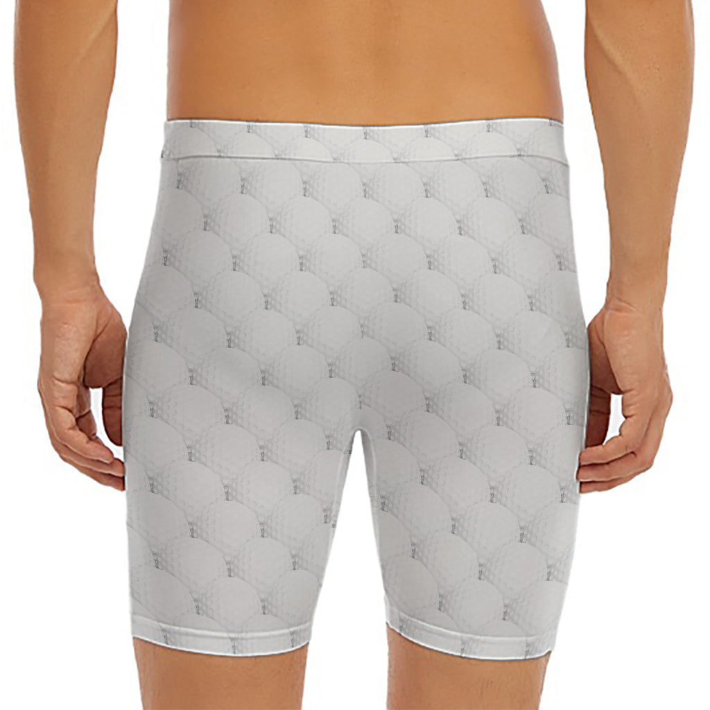 Golf Ball Pattern Print Men's Long Boxer Briefs