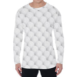 Golf Ball Pattern Print Men's Long Sleeve T-Shirt