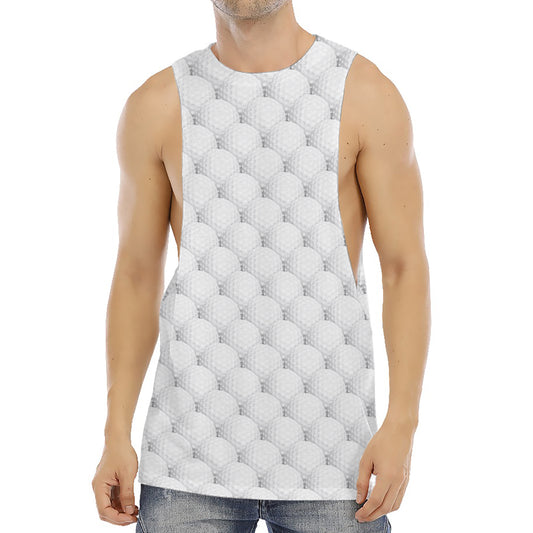 Golf Ball Pattern Print Men's Muscle Tank Top