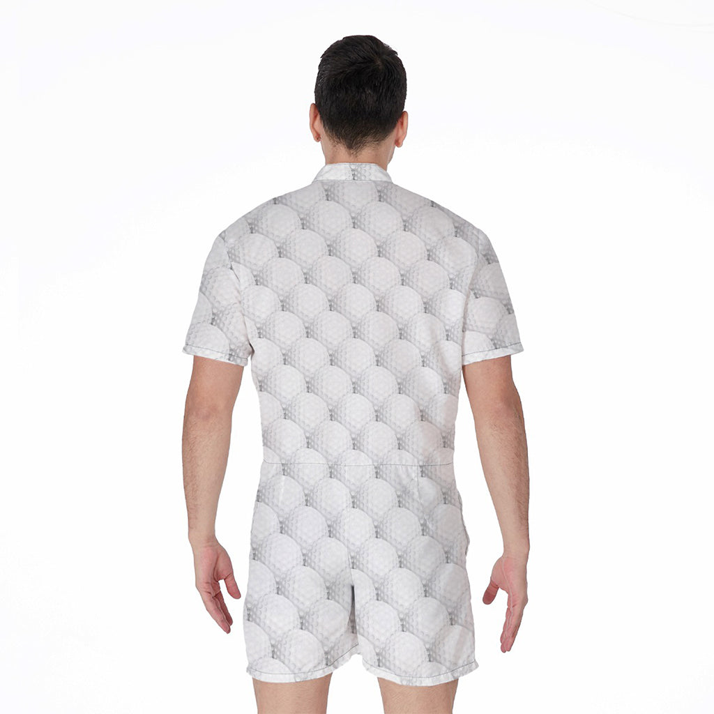Golf Ball Pattern Print Men's Rompers