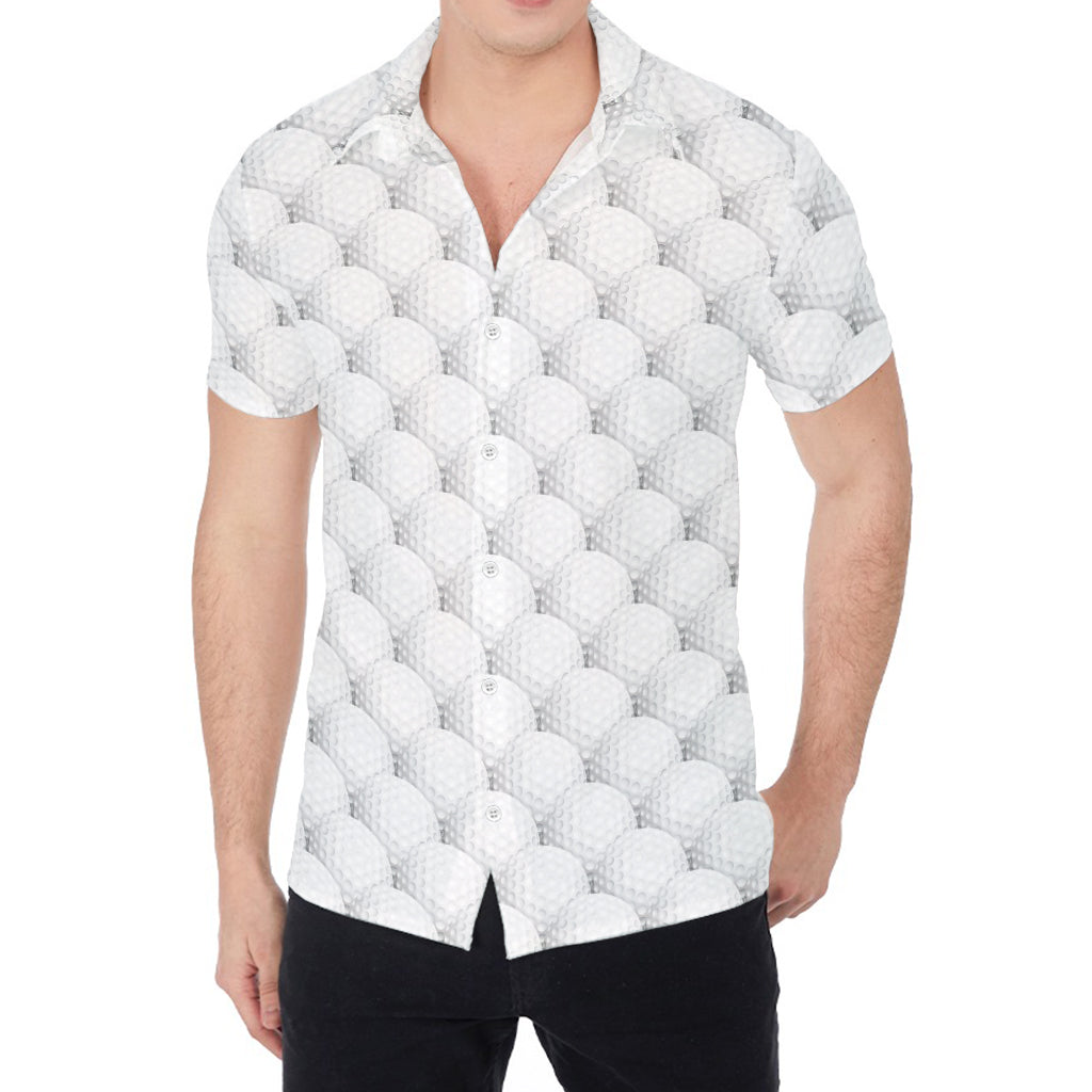 Golf Ball Pattern Print Men's Shirt