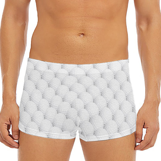 Golf Ball Pattern Print Men's Short Boxer Briefs