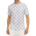 Golf Ball Pattern Print Men's Short Sleeve Rash Guard