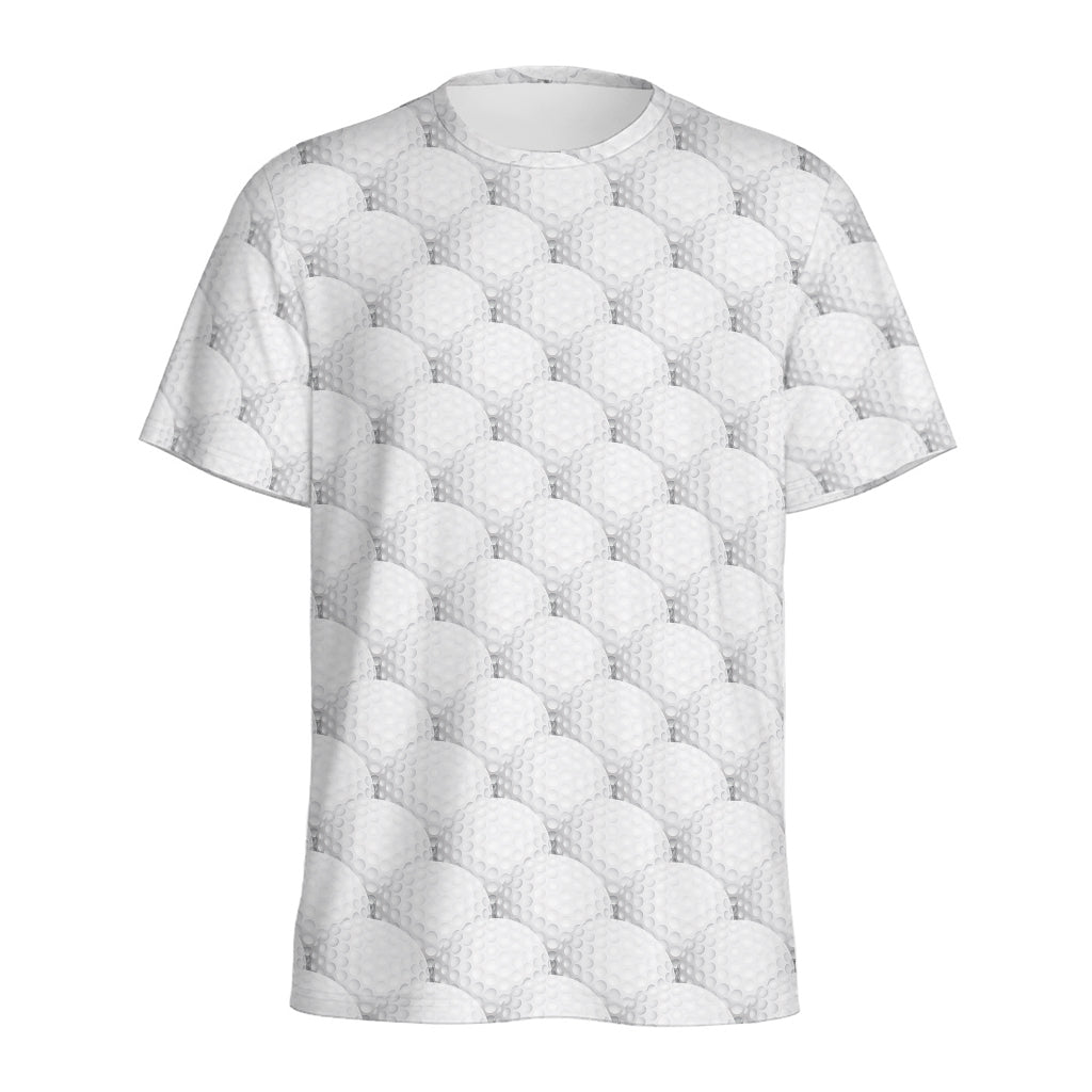 Golf Ball Pattern Print Men's Sports T-Shirt