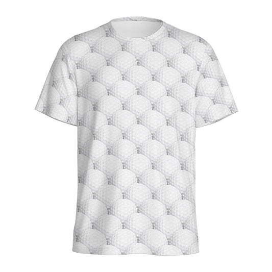 Golf Ball Pattern Print Men's Sports T-Shirt