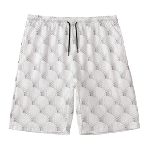 Golf Ball Pattern Print Men's Swim Trunks