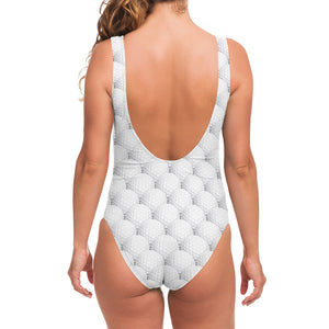 Golf Ball Pattern Print One Piece Swimsuit