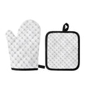 Golf Ball Pattern Print Oven Mitt And Pot Holder Set