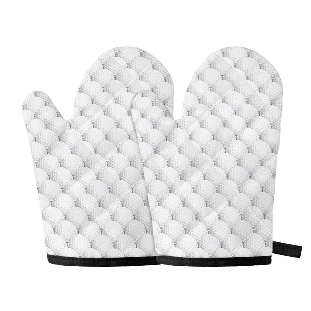 Golf Ball Pattern Print Oven Mitts