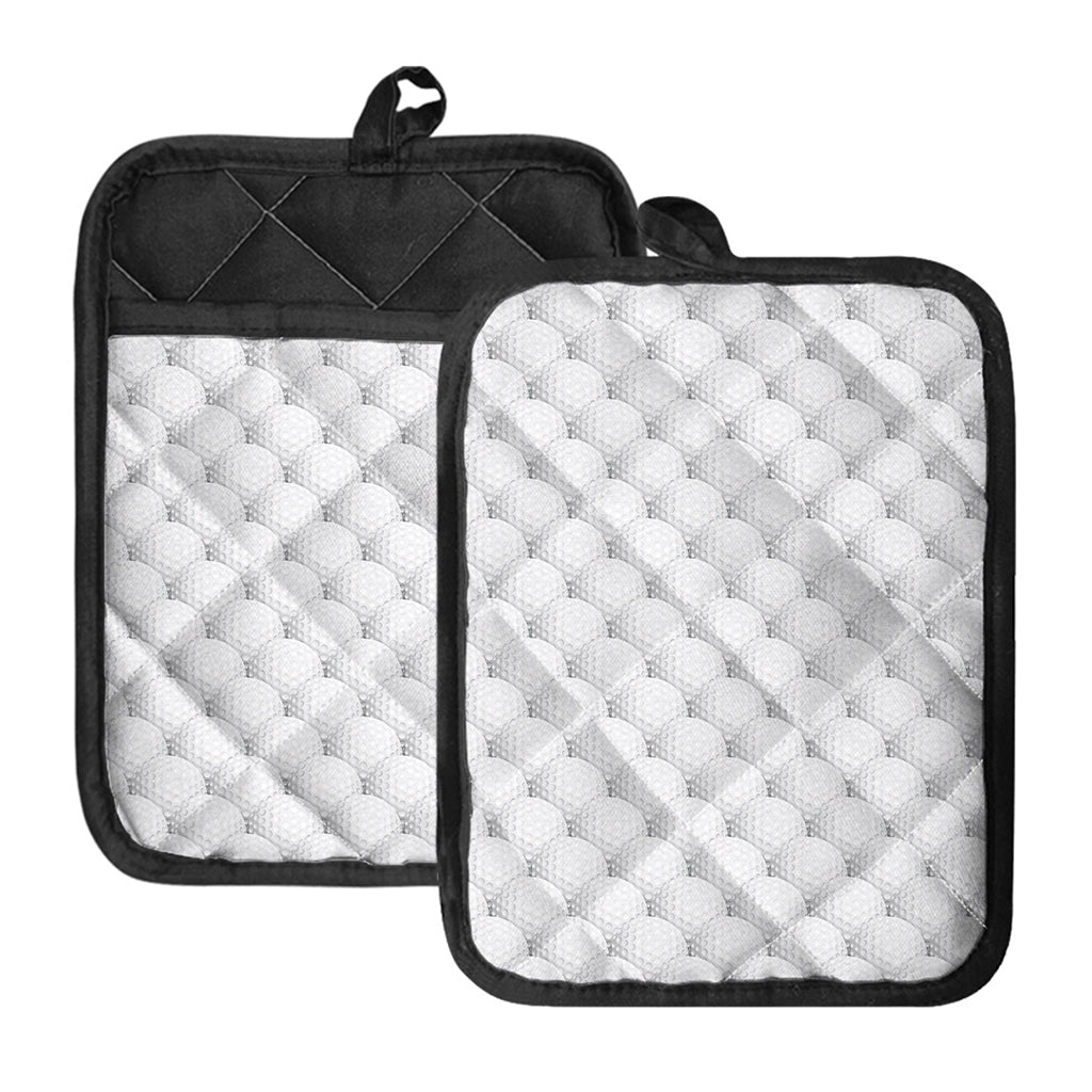 Golf Ball Pattern Print Pot Holders With Pocket