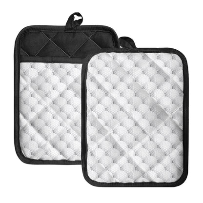 Golf Ball Pattern Print Pot Holders With Pocket