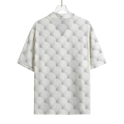 Golf Ball Pattern Print Rayon Hawaiian Shirt