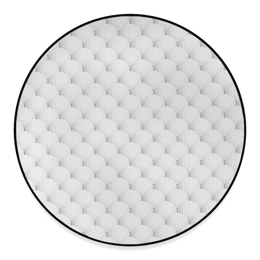 Golf Ball Pattern Print Round Floor Mat