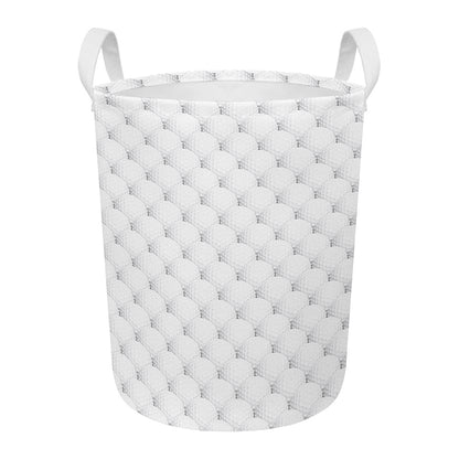 Golf Ball Pattern Print Round Laundry Basket