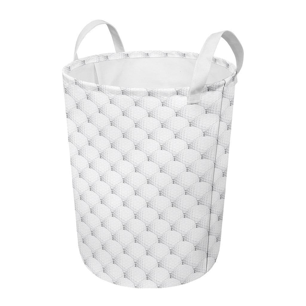 Golf Ball Pattern Print Round Laundry Basket