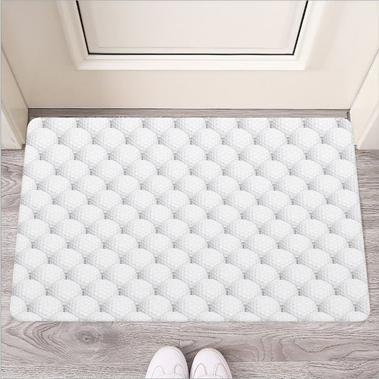 Golf Ball Pattern Print Rubber Doormat
