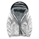 Golf Ball Pattern Print Sherpa Lined Zip Up Hoodie