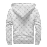 Golf Ball Pattern Print Sherpa Lined Zip Up Hoodie