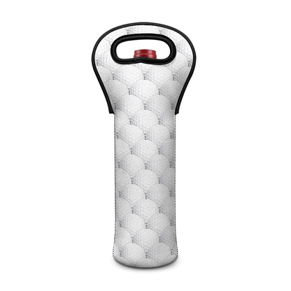 Golf Ball Pattern Print Single Neoprene Wine Tote
