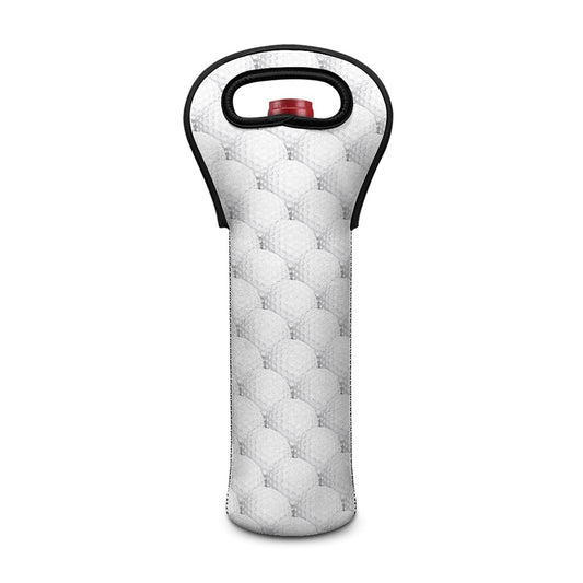Golf Ball Pattern Print Single Neoprene Wine Tote