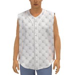 Golf Ball Pattern Print Sleeveless Baseball Jersey